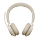 Jabra Evolve2 65, MS Stereo Auriculares Inalámbrico Diadema Oficina/Centro de llamadas USB Tipo C Bluetooth Beige